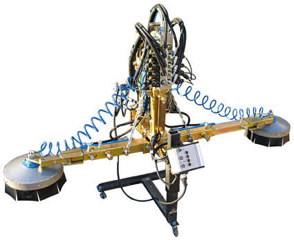 Double hydraulic inter-row bar