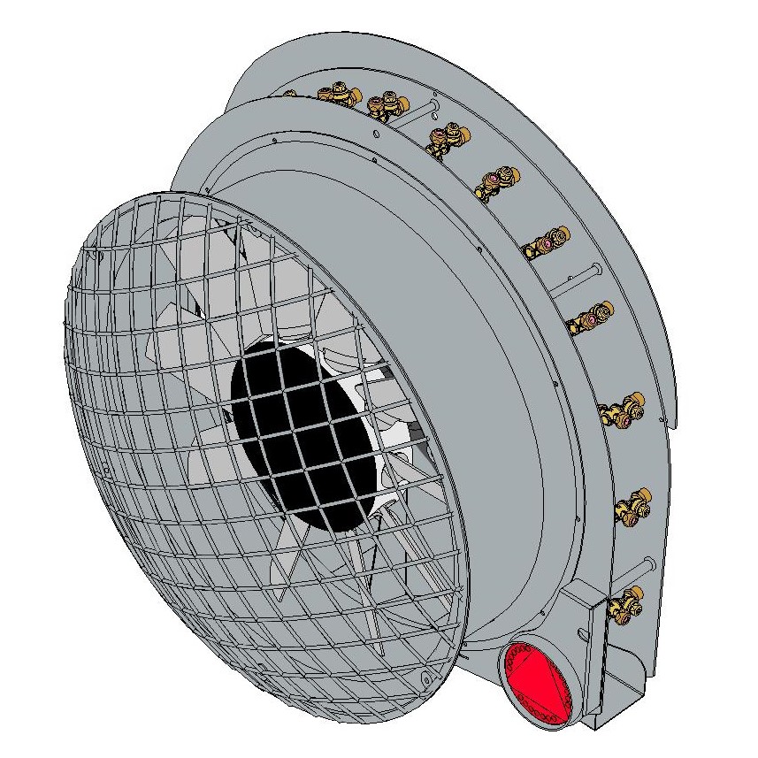 Axial fan unit for mounted, 10 blade 800 VEGA